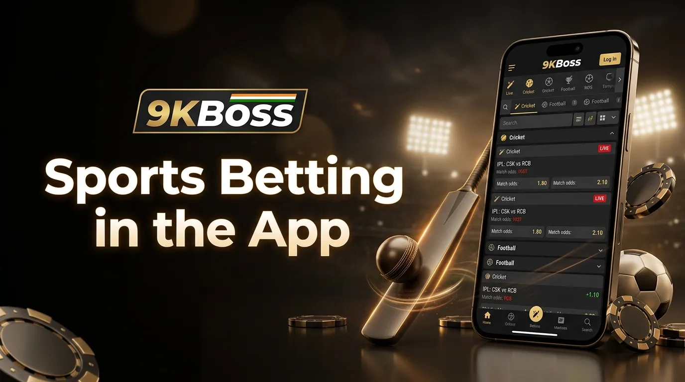 9KBoss sports betting in the mobile app
