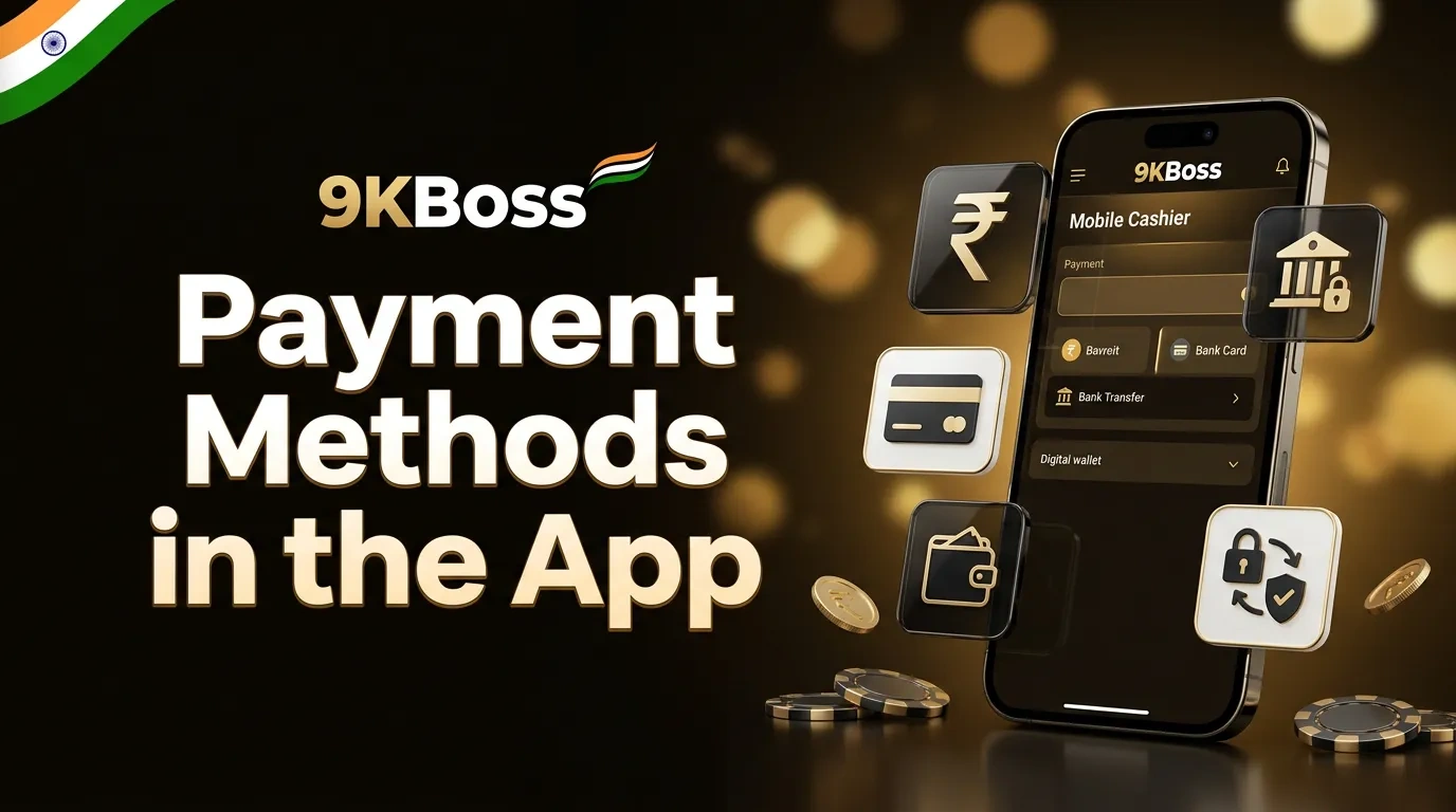 9KBoss payment methods in the mobile app