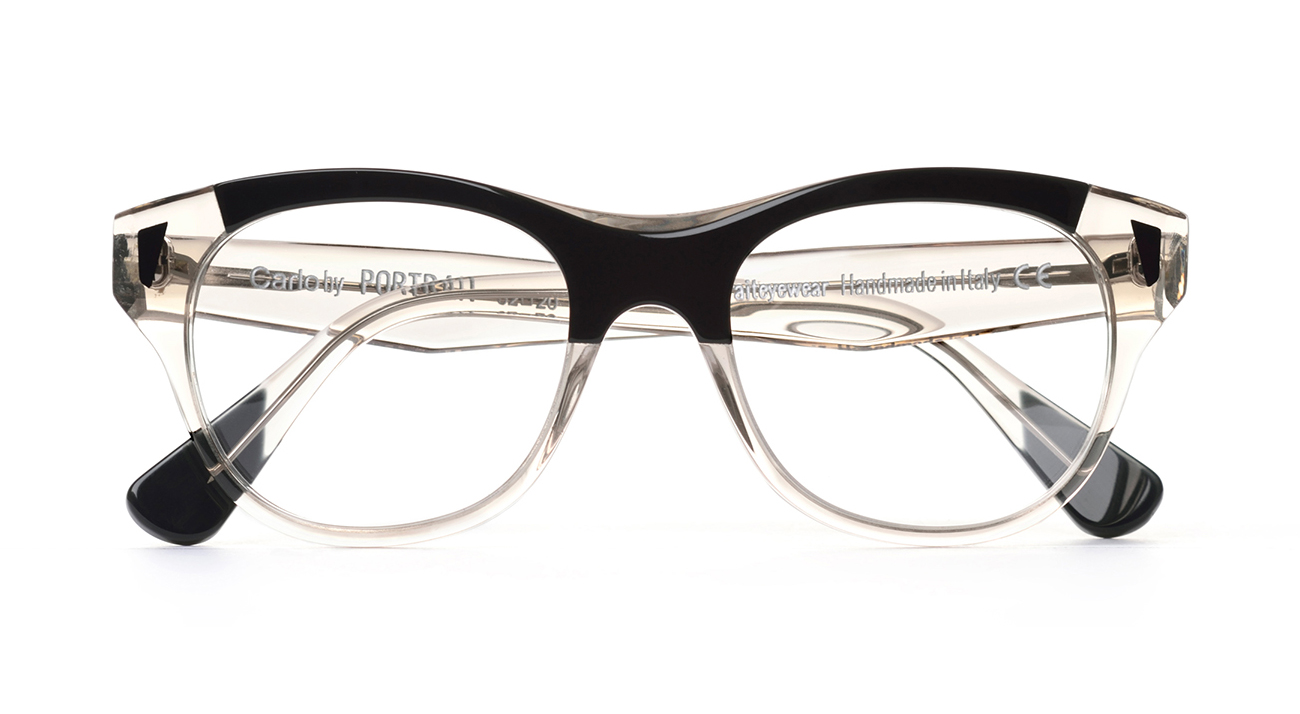 Carlo - Transparent+Black Portrait Eyewear